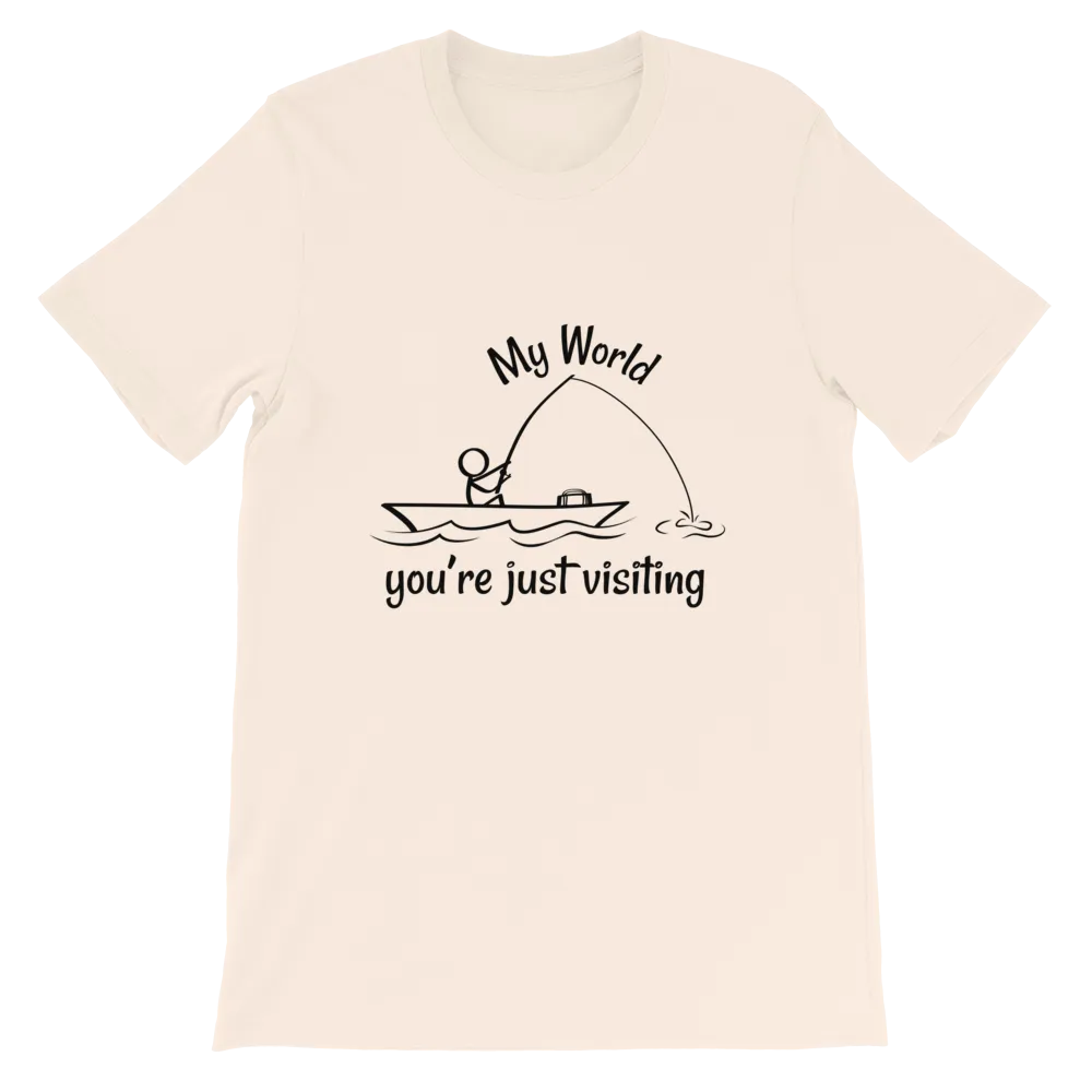 My World, Short-Sleeve Unisex Adult T-Shirt-Black Text