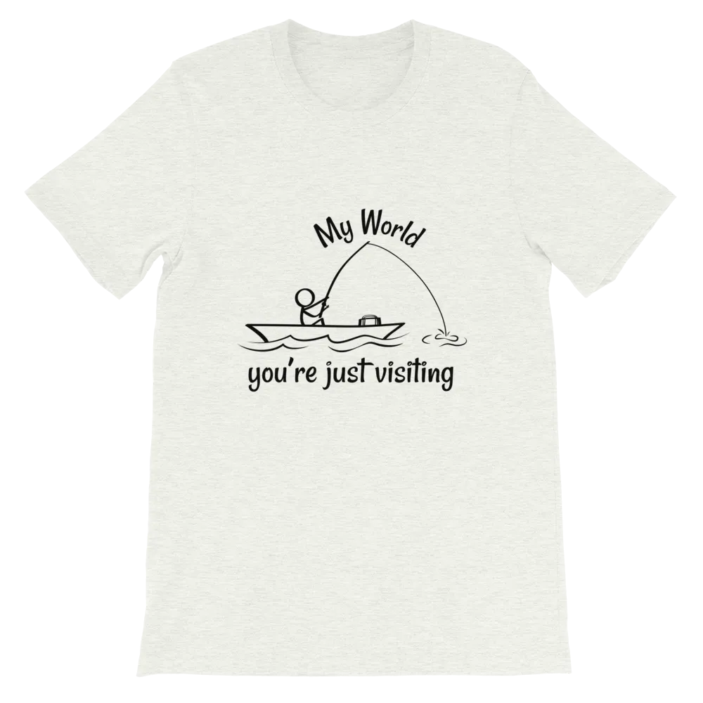 My World, Short-Sleeve Unisex Adult T-Shirt-Black Text