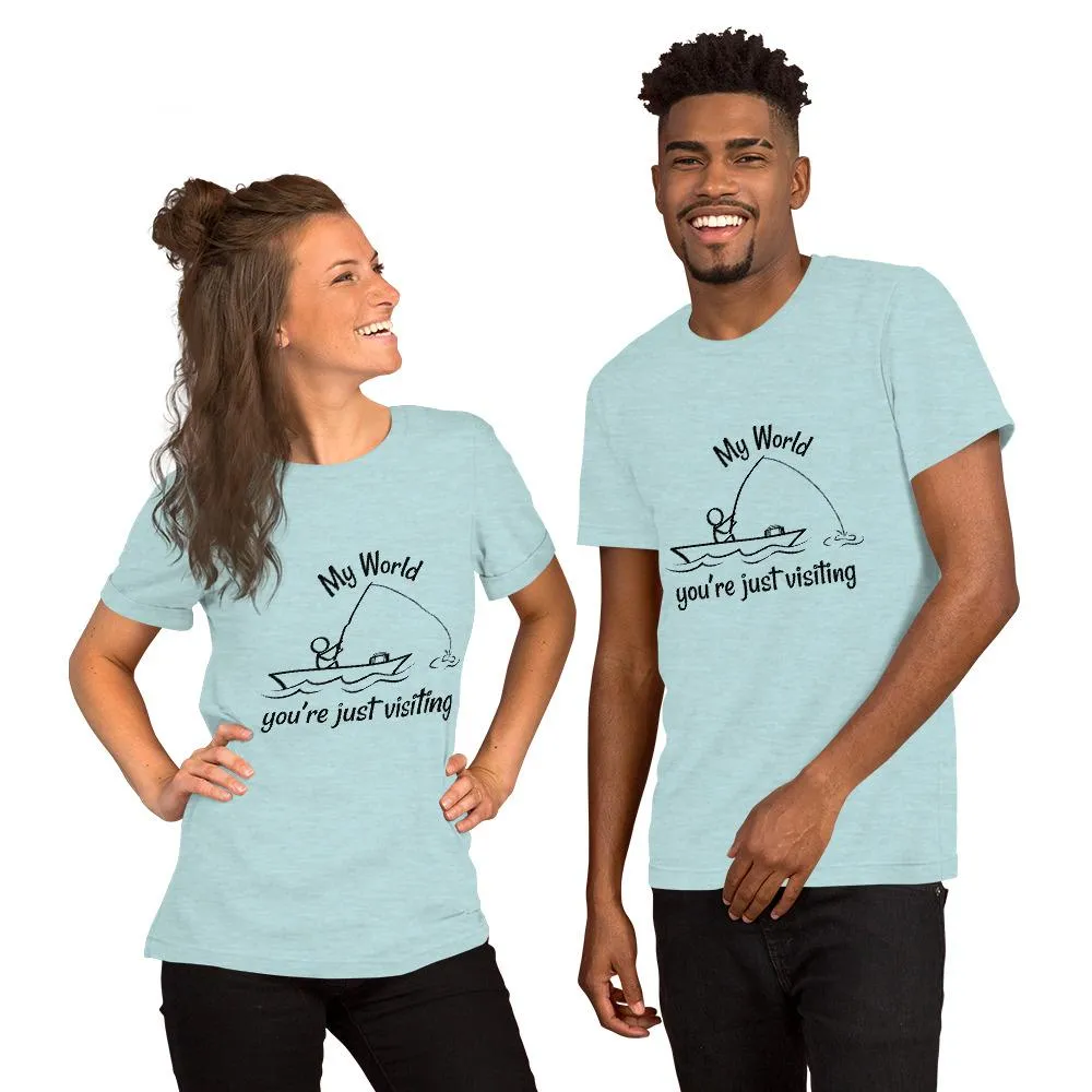 My World, Short-Sleeve Unisex Adult T-Shirt-Black Text