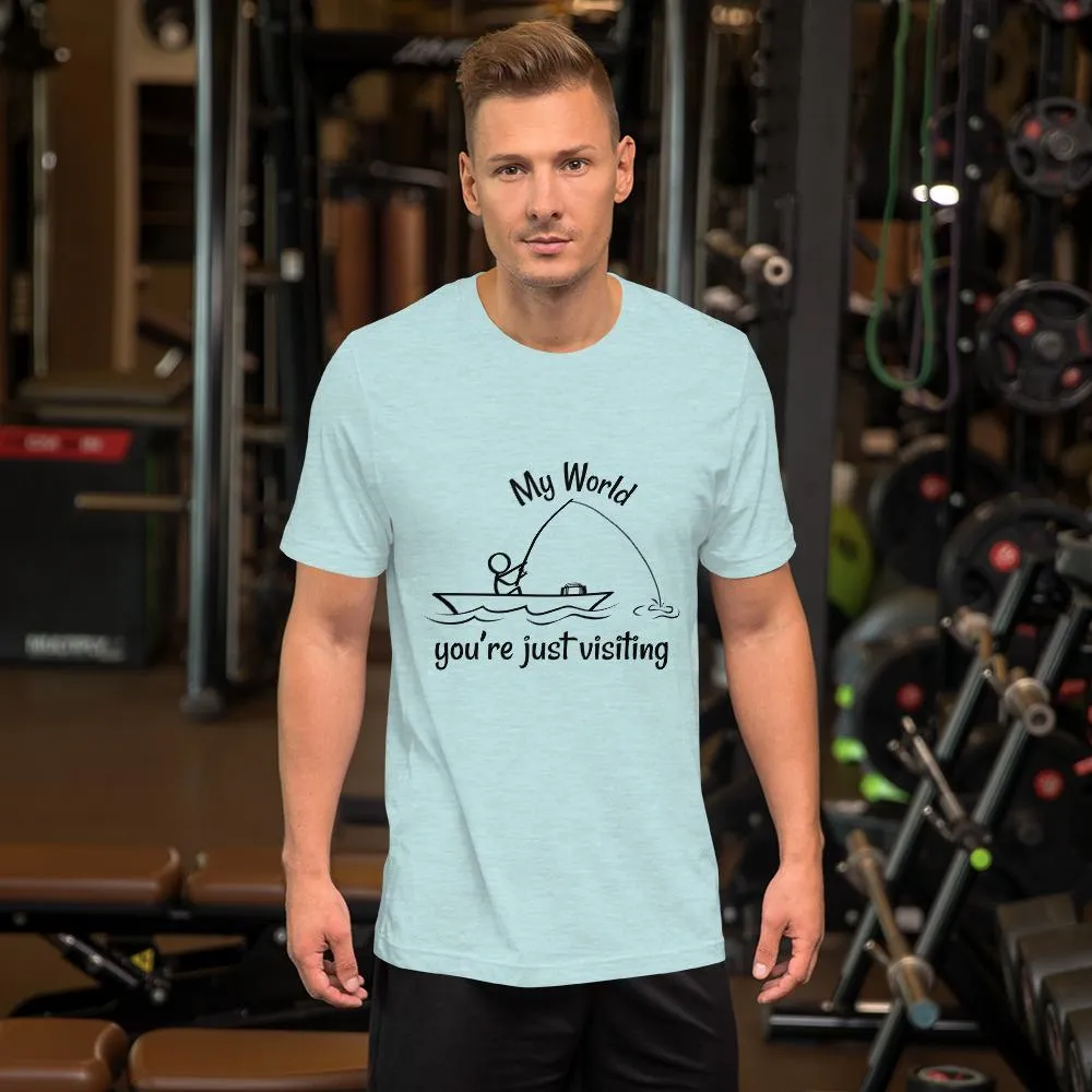 My World, Short-Sleeve Unisex Adult T-Shirt-Black Text
