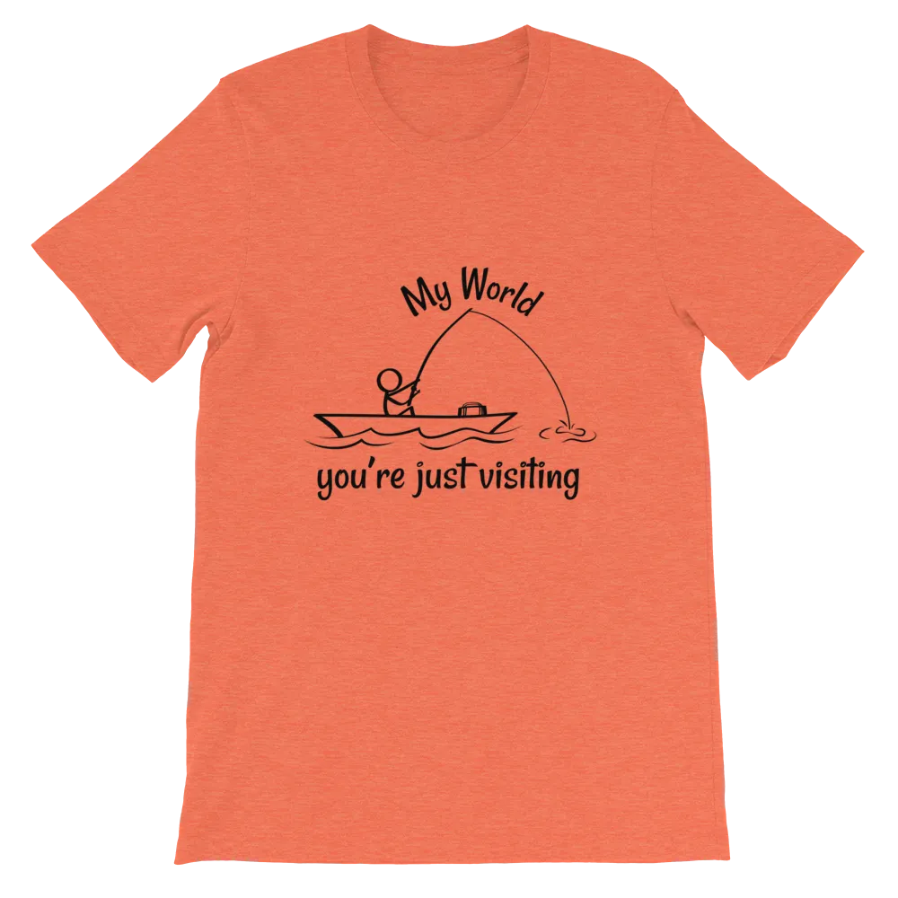 My World, Short-Sleeve Unisex Adult T-Shirt-Black Text