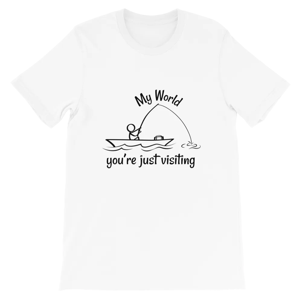 My World, Short-Sleeve Unisex Adult T-Shirt-Black Text