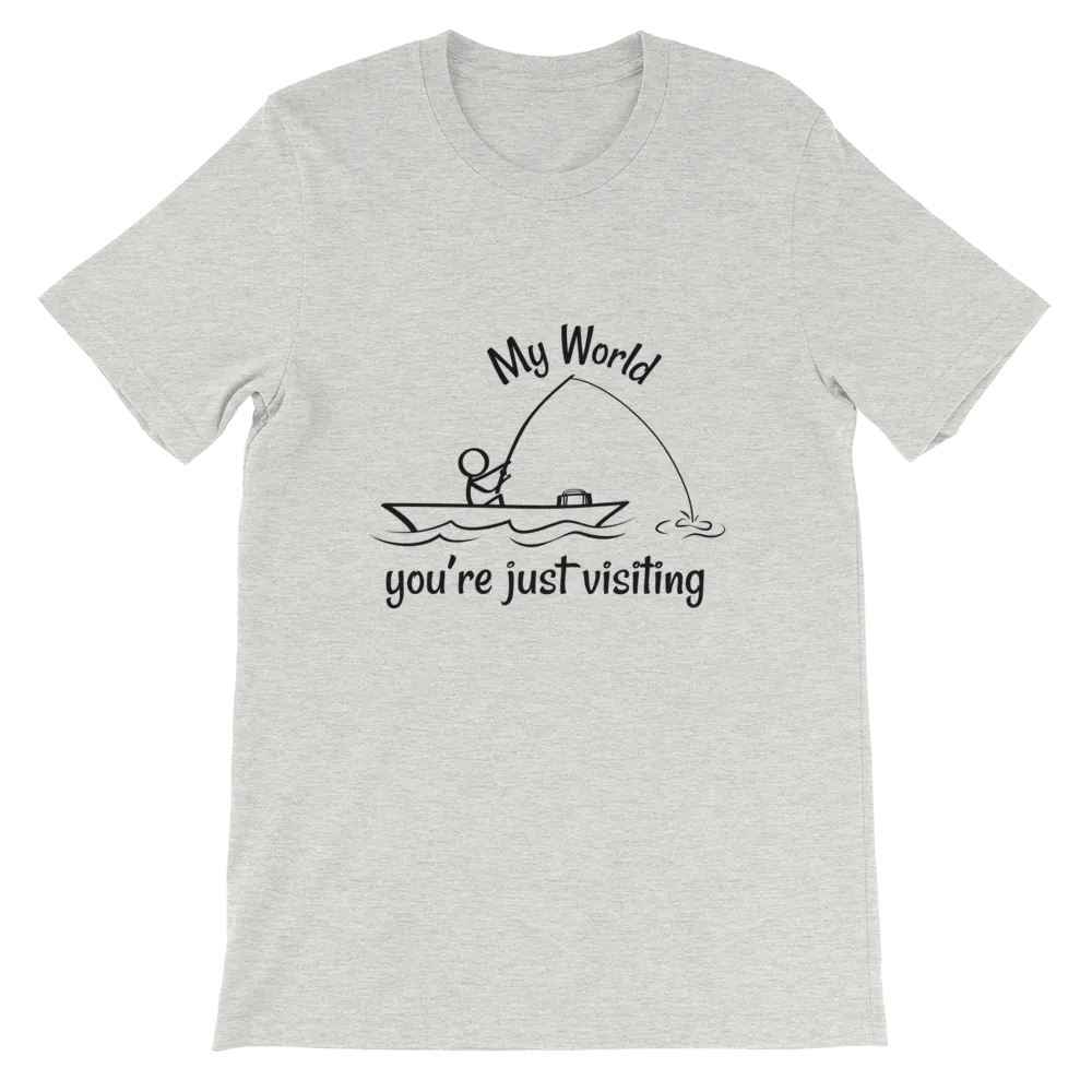 My World, Short-Sleeve Unisex Adult T-Shirt-Black Text