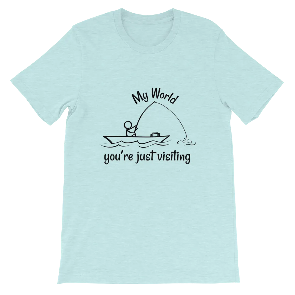 My World, Short-Sleeve Unisex Adult T-Shirt-Black Text