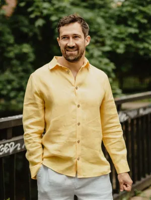 Naglis Men's Linen Long Sleeve Shirt | Multiple Colours