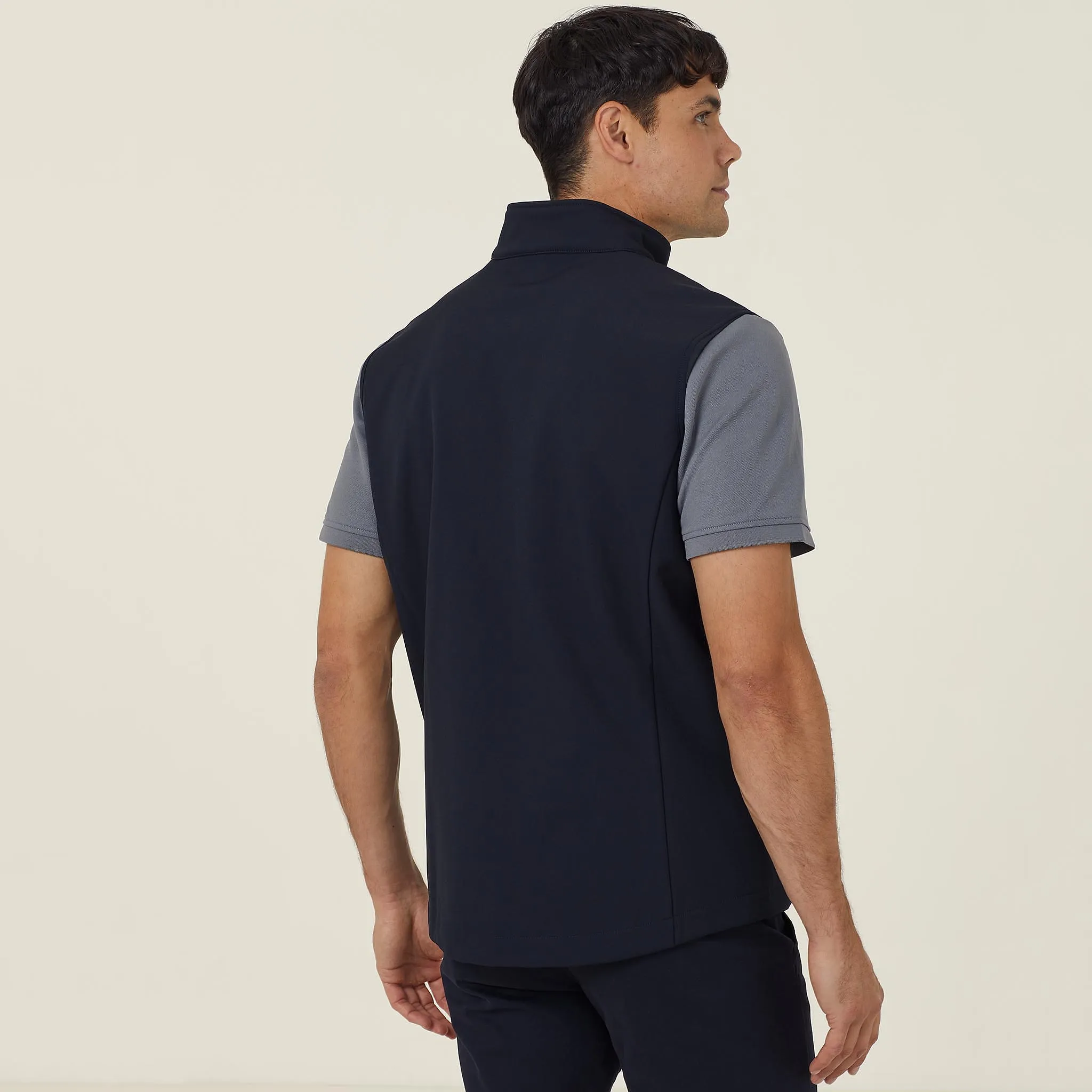 NNT Men's Bonded Fleece Zip Vest - Navy