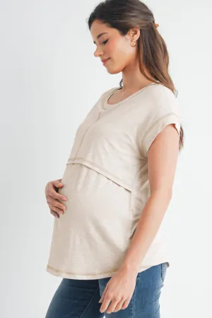 Ophelia Oatmeal Nursing Top