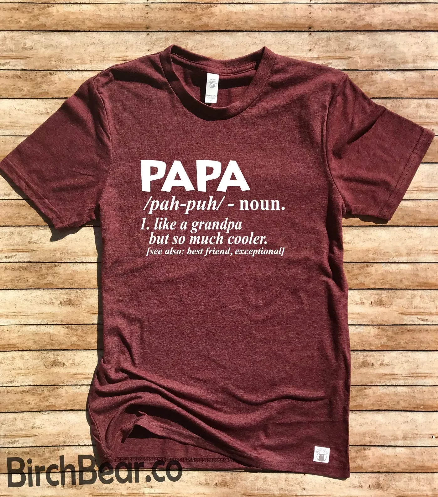 Papa Shirt - Papa Shirts  - Papa Definition Shirt - Funny Papa TShirt - Gift for Papa Unisex Tri-Blend