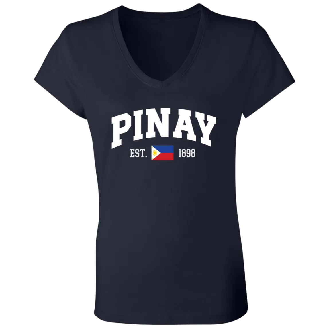 Pinay Est 1898 Ladies' Jersey V-Neck T-Shirt