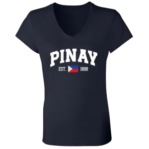 Pinay Est 1898 Ladies' Jersey V-Neck T-Shirt