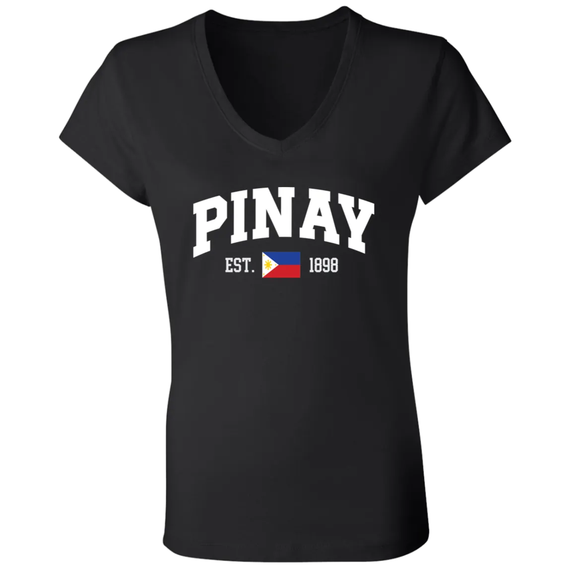 Pinay Est 1898 Ladies' Jersey V-Neck T-Shirt