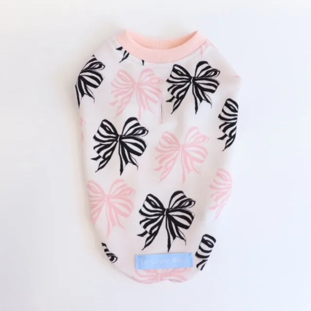 Pink and Black Bows Sleeveless Dog Top