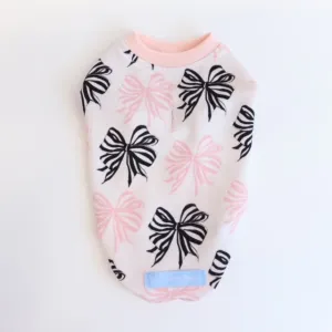 Pink and Black Bows Sleeveless Dog Top