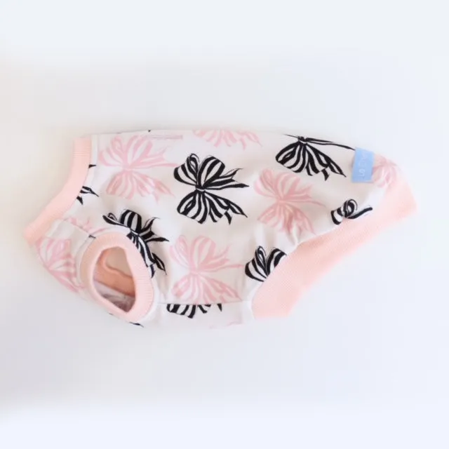 Pink and Black Bows Sleeveless Dog Top