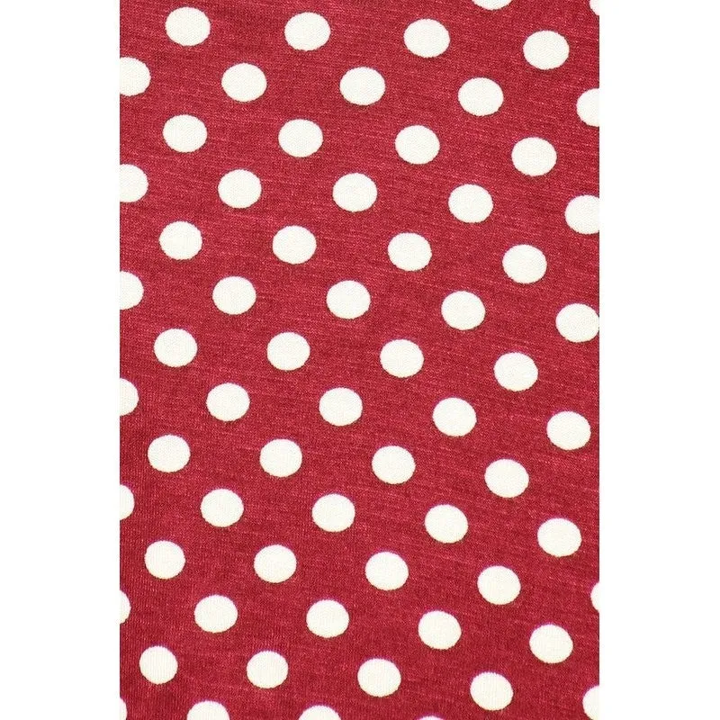 Plus size Polka dot print  short sleeve top