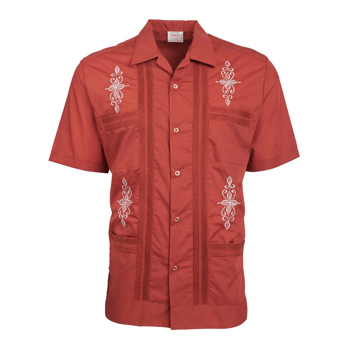 Poco Loco Guayabera - Men's Short Sleeve | 4 Pockets | Polyester-Cotton Blend