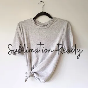 Polyester Short Sleeve Tee Shirt - Grey