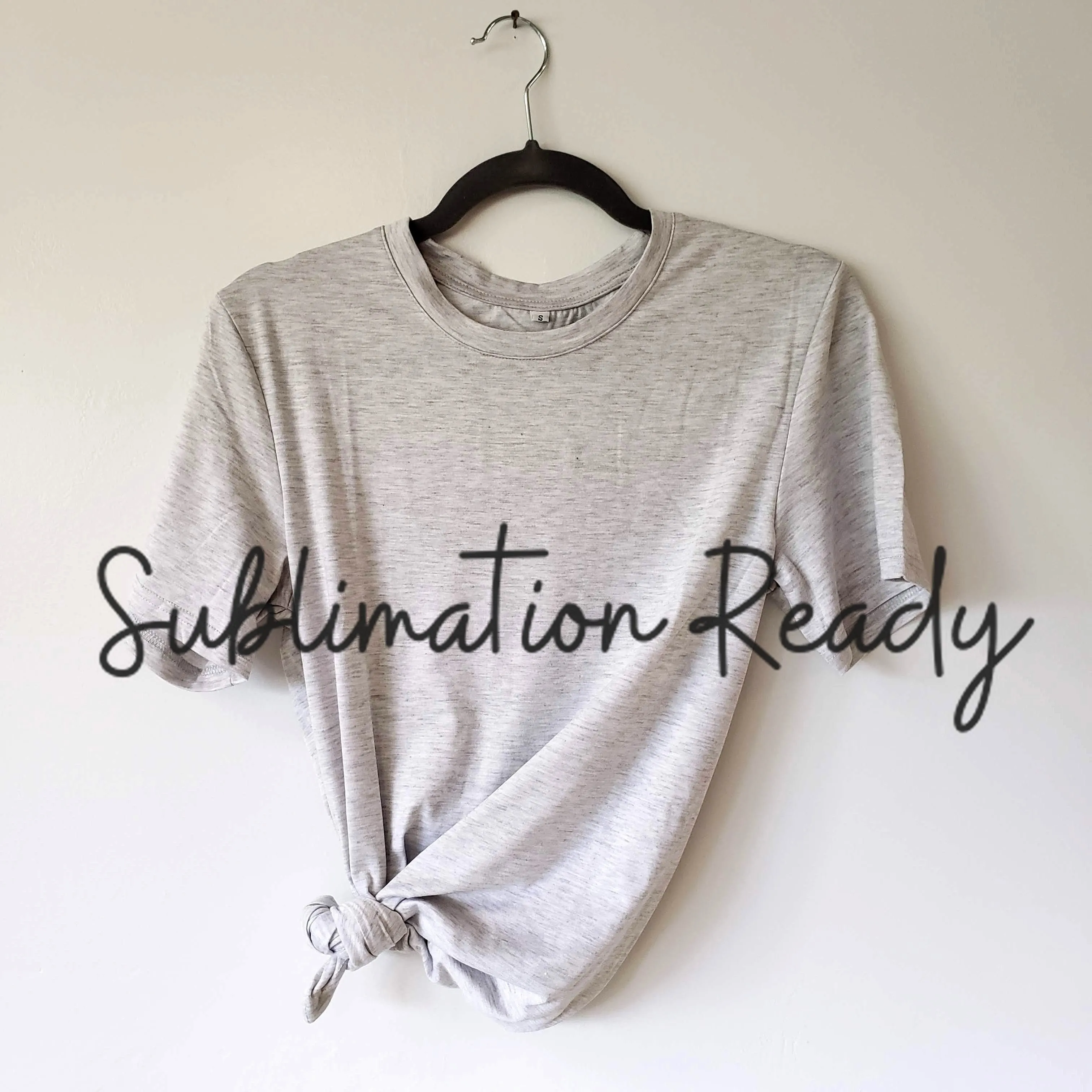 Polyester Short Sleeve Tee Shirt - Grey