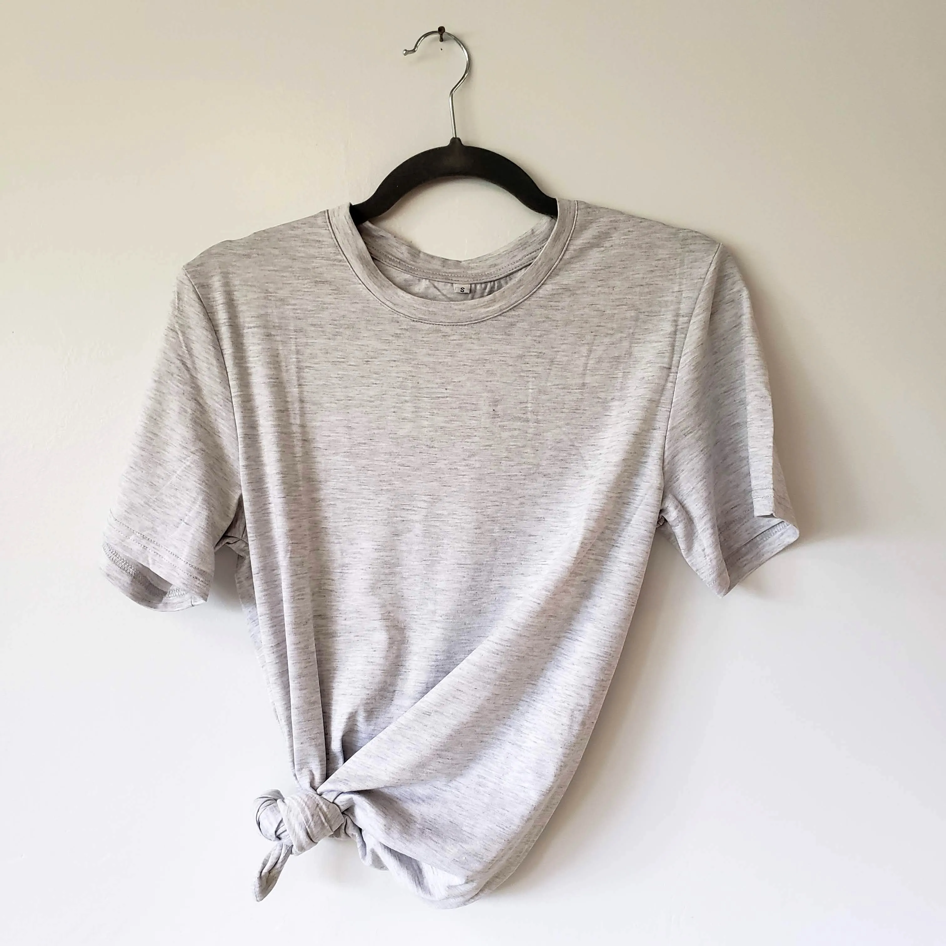 Polyester Short Sleeve Tee Shirt - Grey