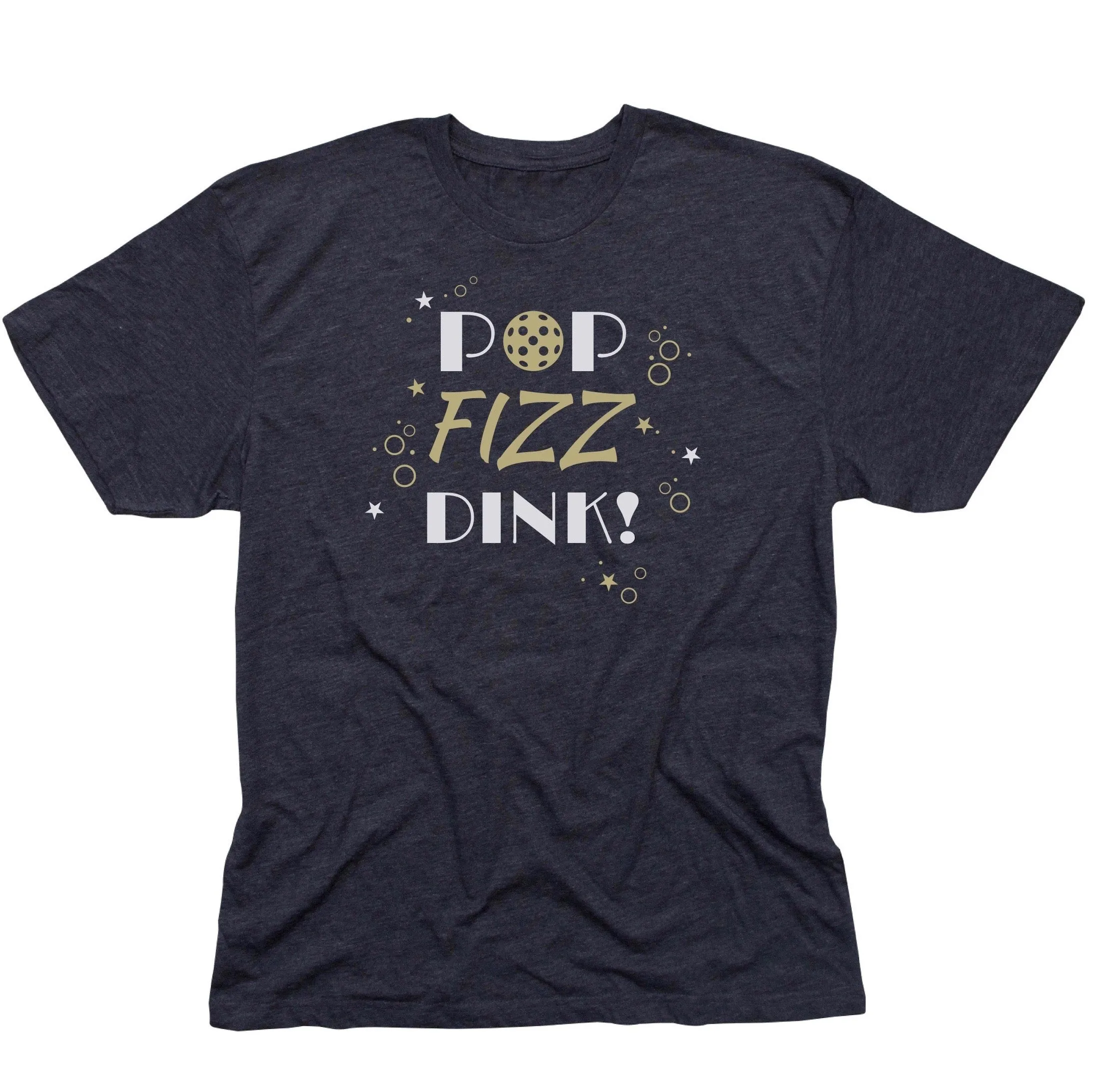 POP Fizz Dink! Men's Pickleball Celebration T-Shirt - Vintage Casual Cotton Blend