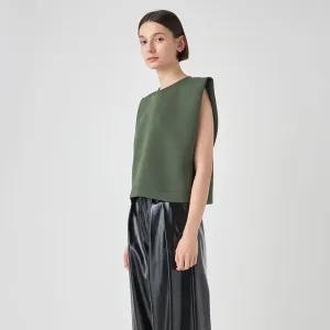 Power Shoulder Sleeveless Top