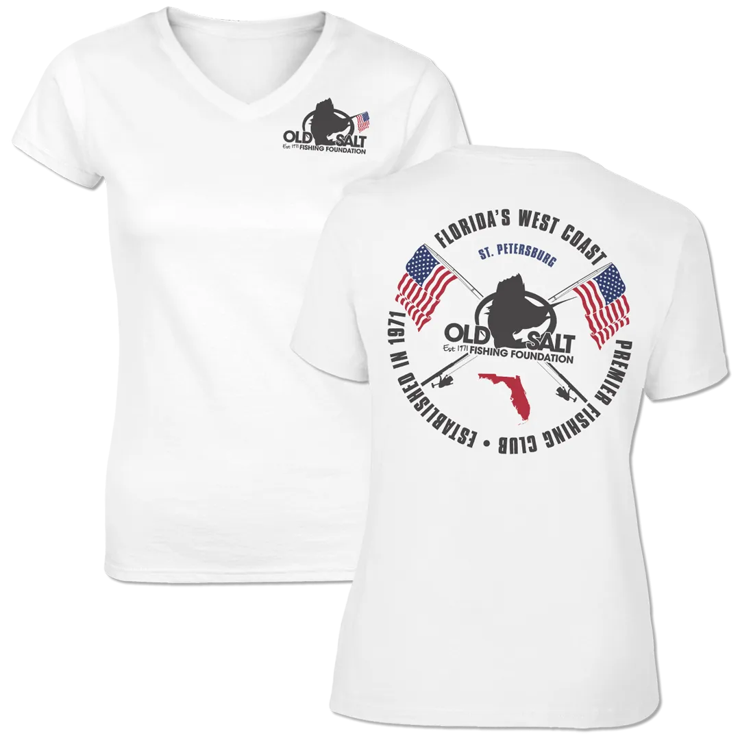 Premier Fishing Club - Ladies Short Sleeve V-Neck Shirt