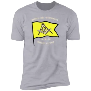 Premium Masonic Apparel Tee (yellow flag)