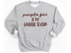 Pumpkin Spice Favorite Season Unisex Long Sleeve Sweatshirt