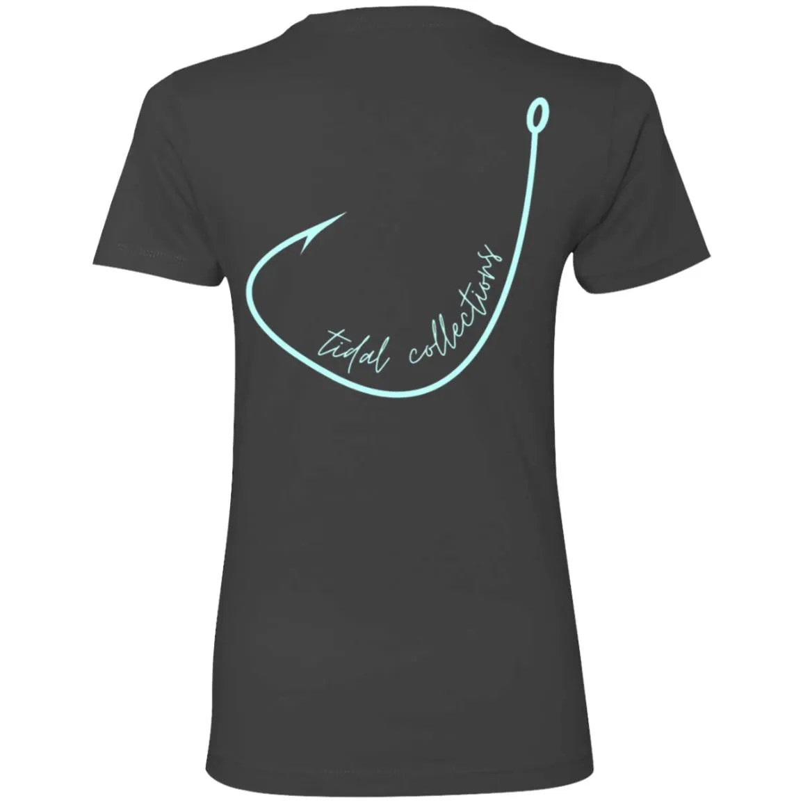 "Big Hook- Aqua" Ladies' Boyfriend Tee