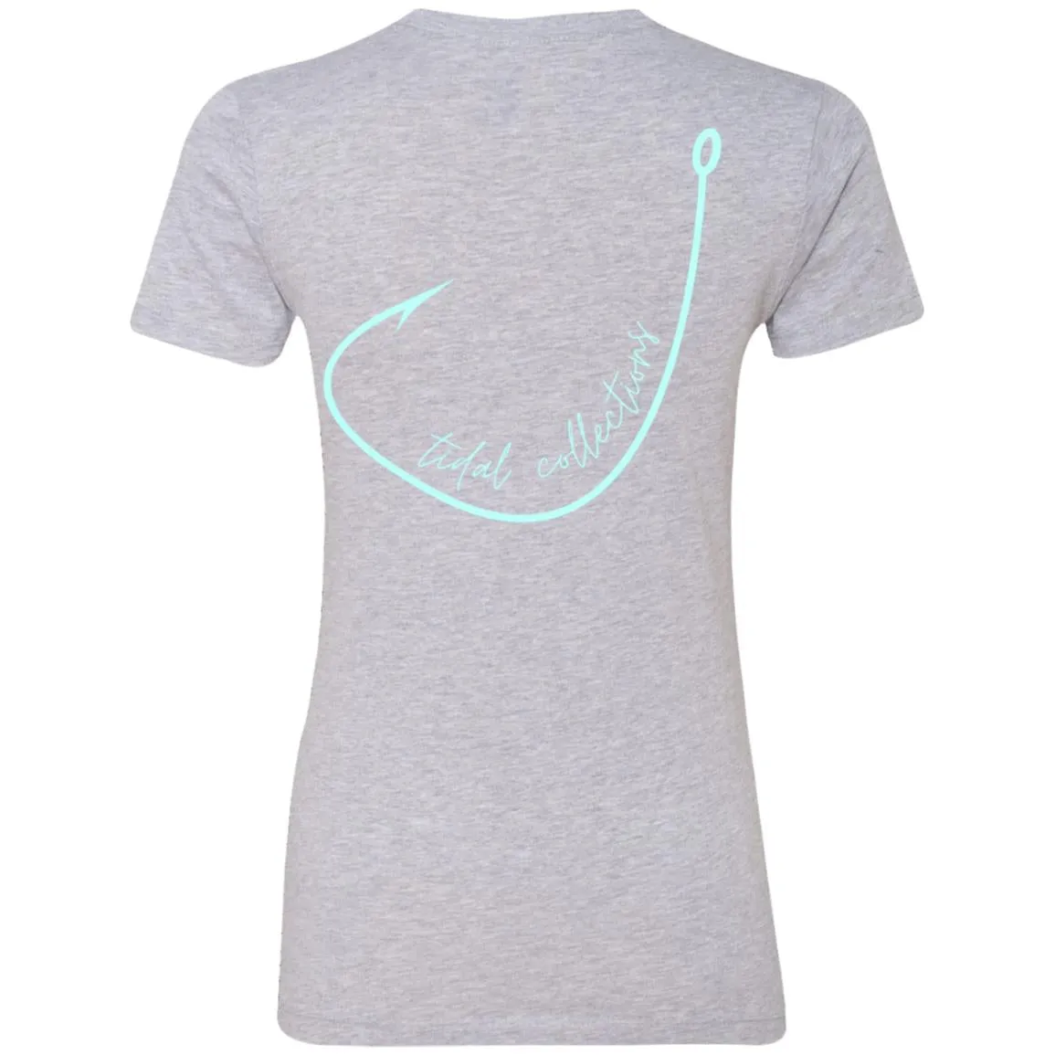 "Big Hook- Aqua" Ladies' Boyfriend Tee