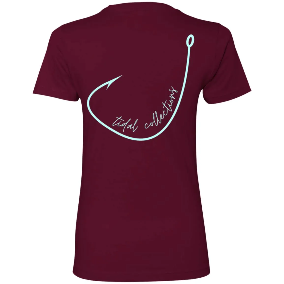 "Big Hook- Aqua" Ladies' Boyfriend Tee