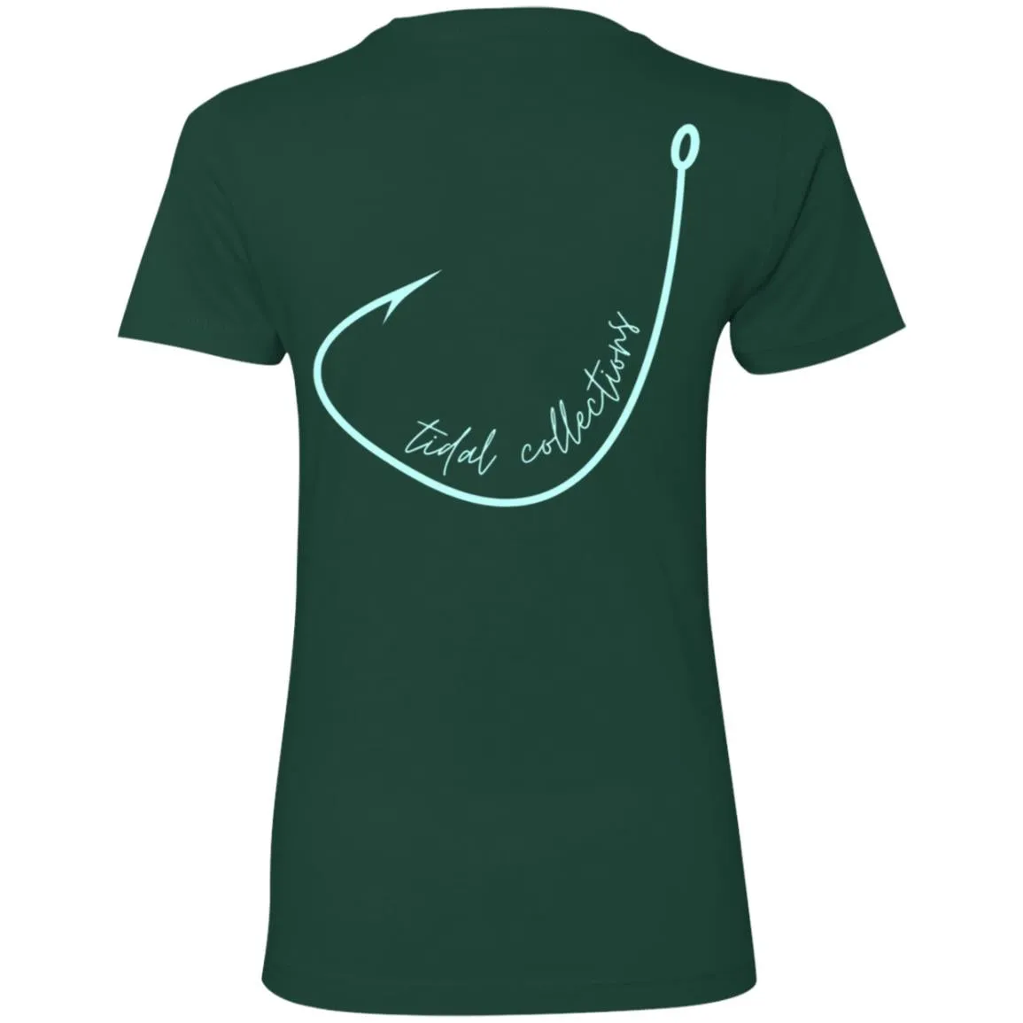 "Big Hook- Aqua" Ladies' Boyfriend Tee