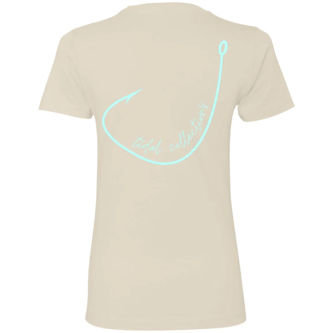 "Big Hook- Aqua" Ladies' Boyfriend Tee