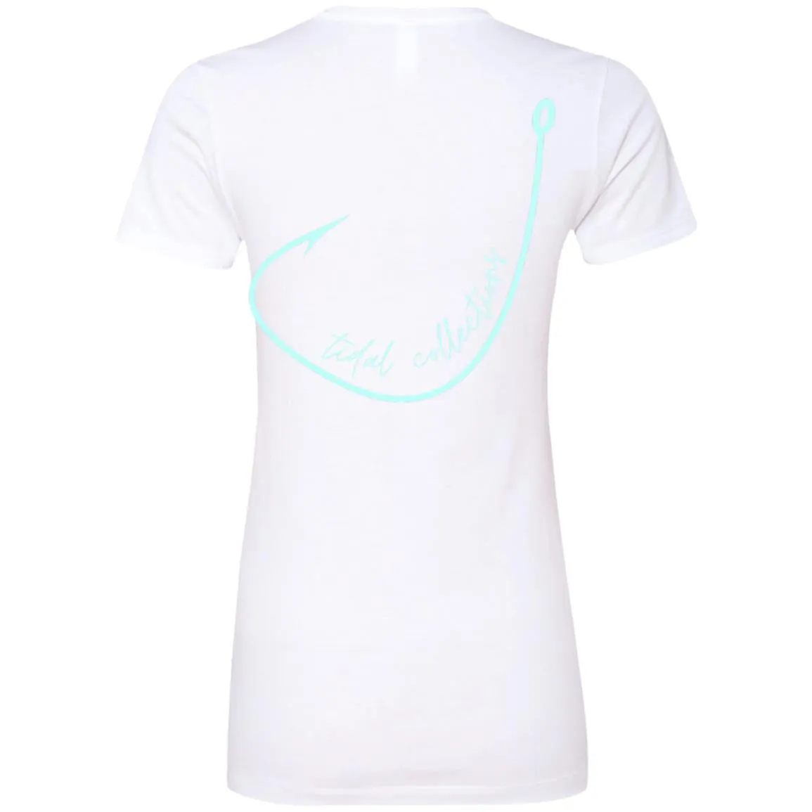 "Big Hook- Aqua" Ladies' Boyfriend Tee