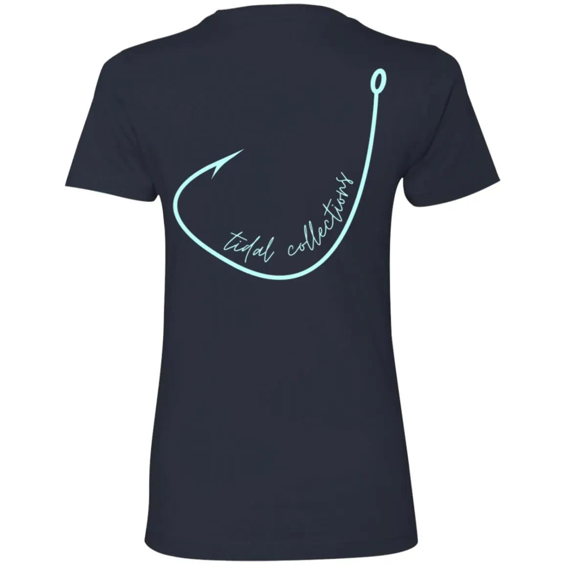 "Big Hook- Aqua" Ladies' Boyfriend Tee