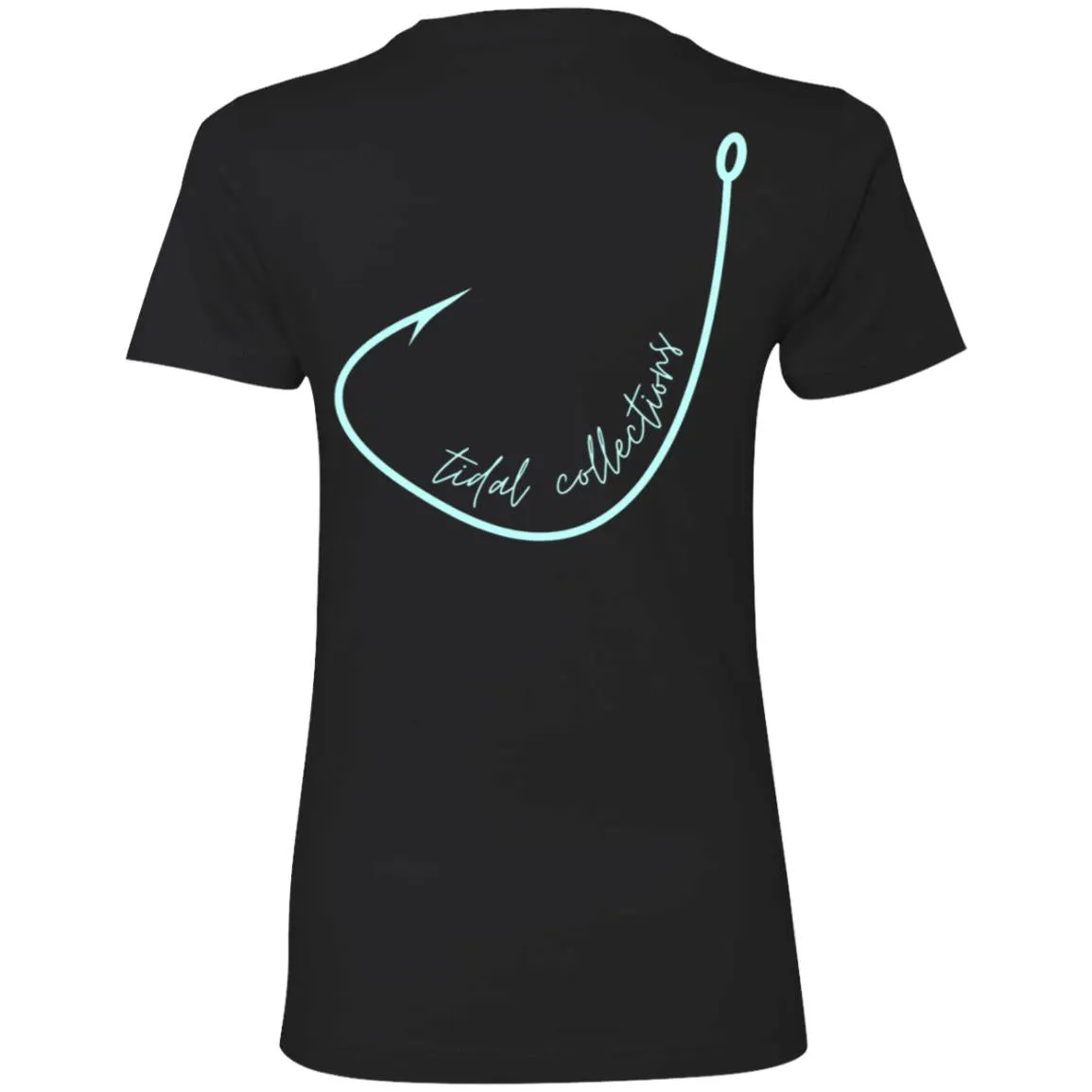 "Big Hook- Aqua" Ladies' Boyfriend Tee