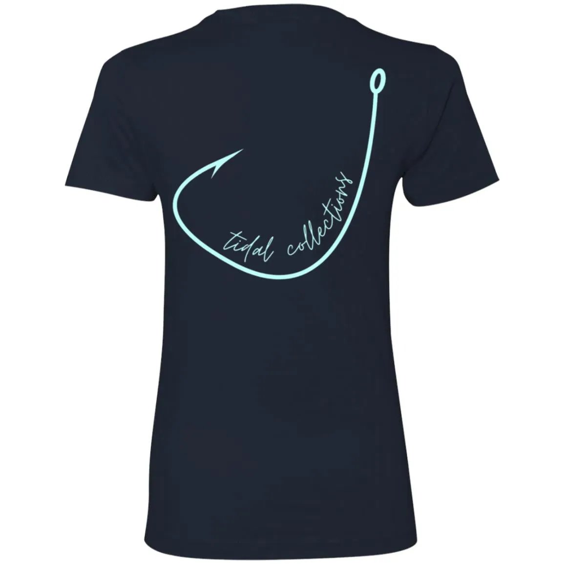 "Big Hook- Aqua" Ladies' Boyfriend Tee