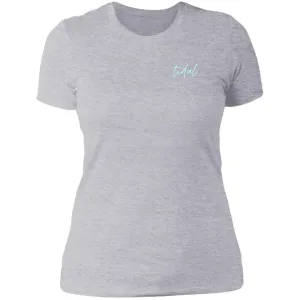 "Big Hook- Aqua" Ladies' Boyfriend Tee