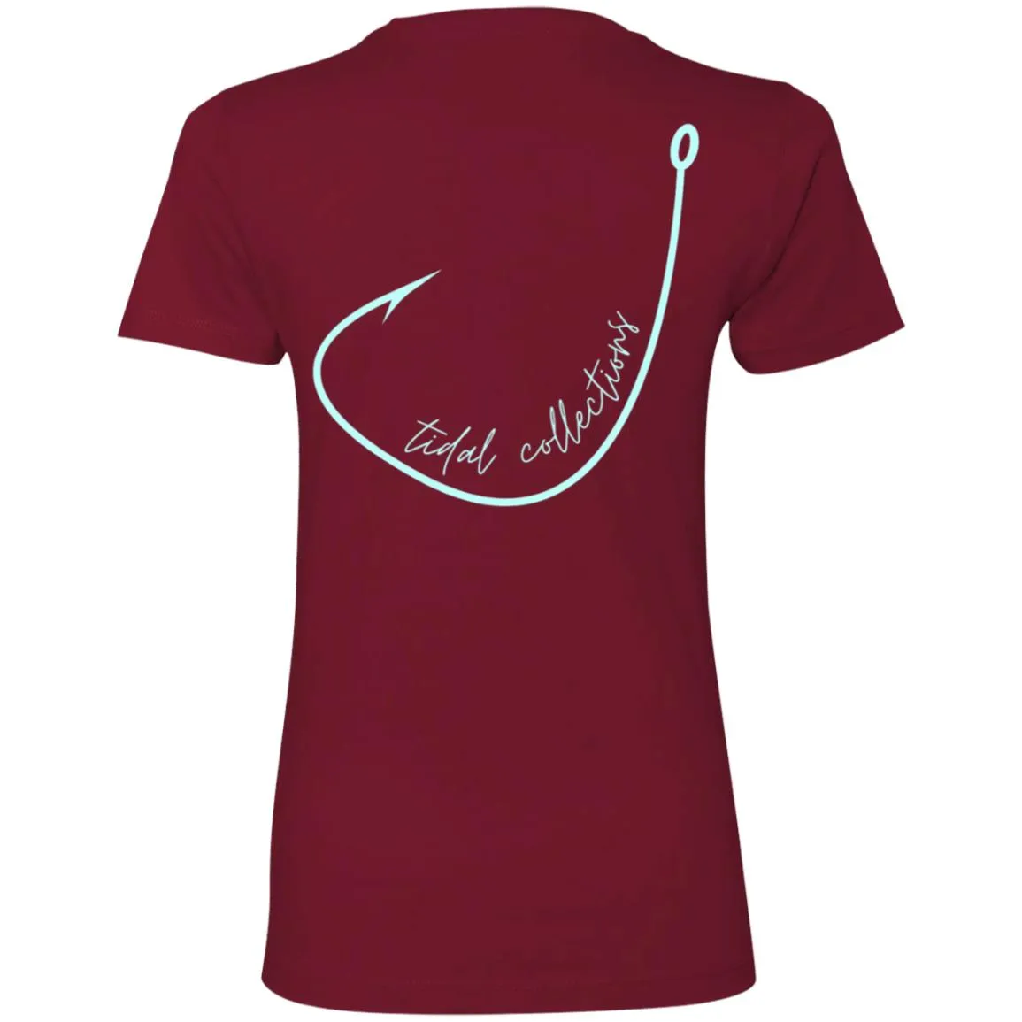 "Big Hook- Aqua" Ladies' Boyfriend Tee