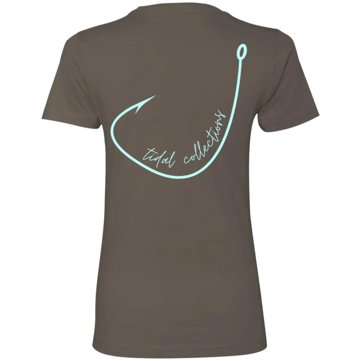 "Big Hook- Aqua" Ladies' Boyfriend Tee