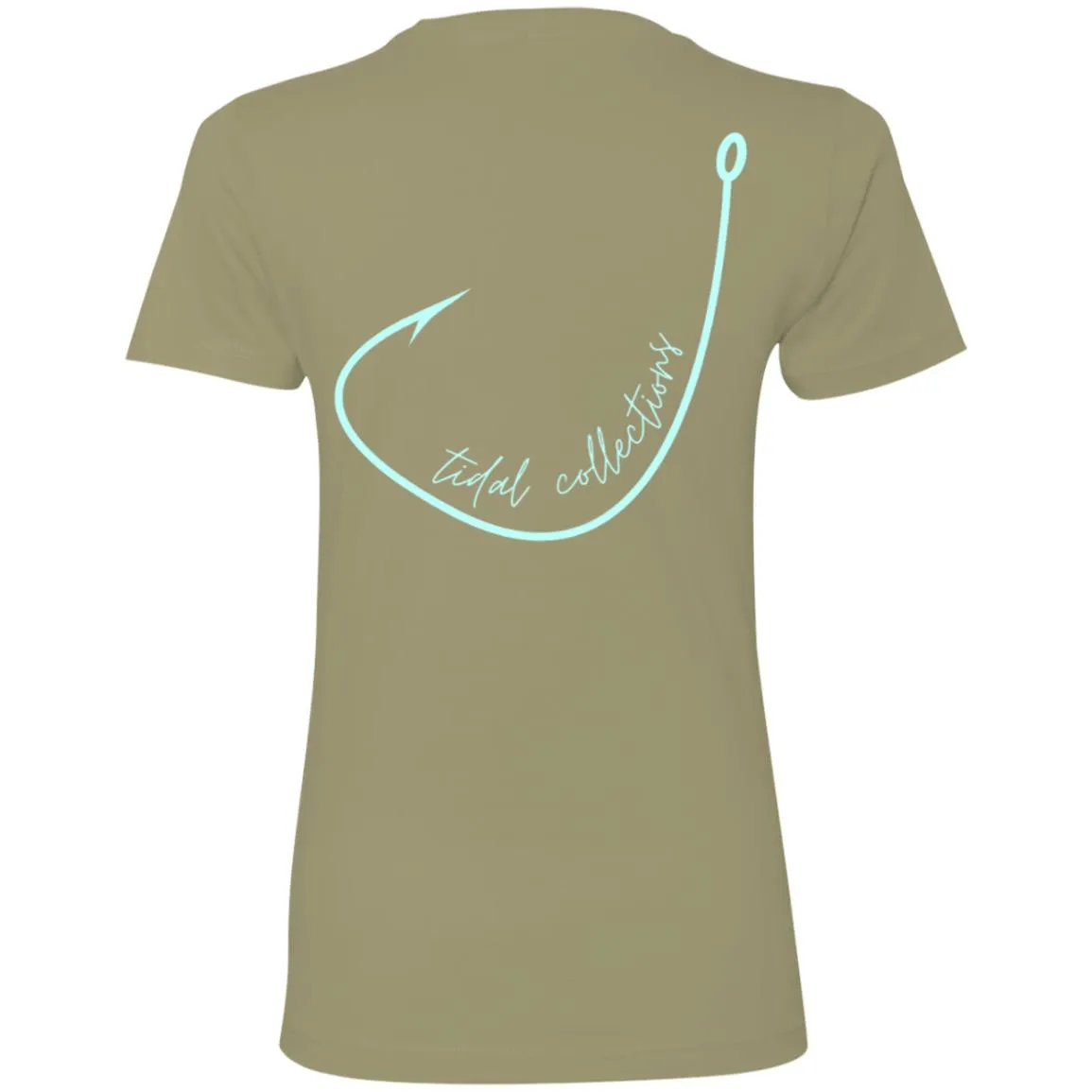 "Big Hook- Aqua" Ladies' Boyfriend Tee