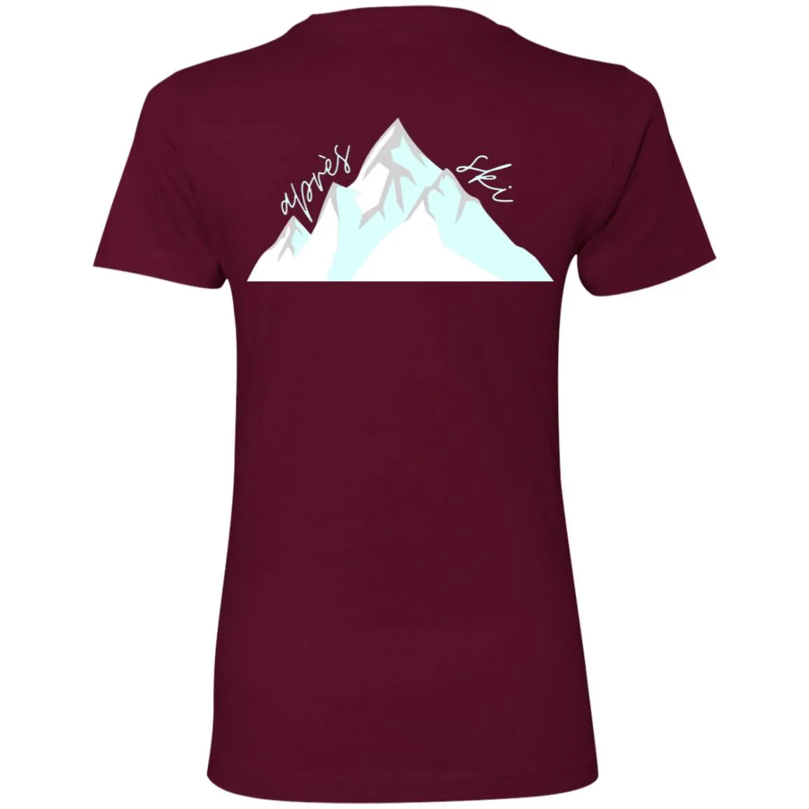 "Big Mountain Back- AQUA" Ladies' Boyfriend T-Shirt