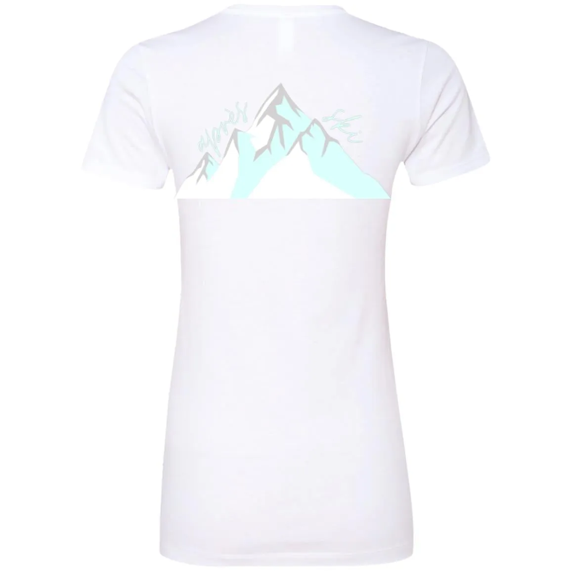 "Big Mountain Back- AQUA" Ladies' Boyfriend T-Shirt