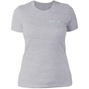 "Big Mountain Back- AQUA" Ladies' Boyfriend T-Shirt