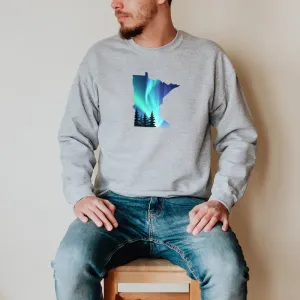 "Minnesota Northern Lights" Men's Long Sleeve T-Shirt