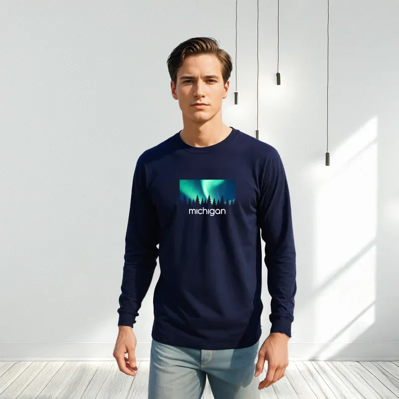 "Northern Sky" Men's Long Sleeve T-Shirt