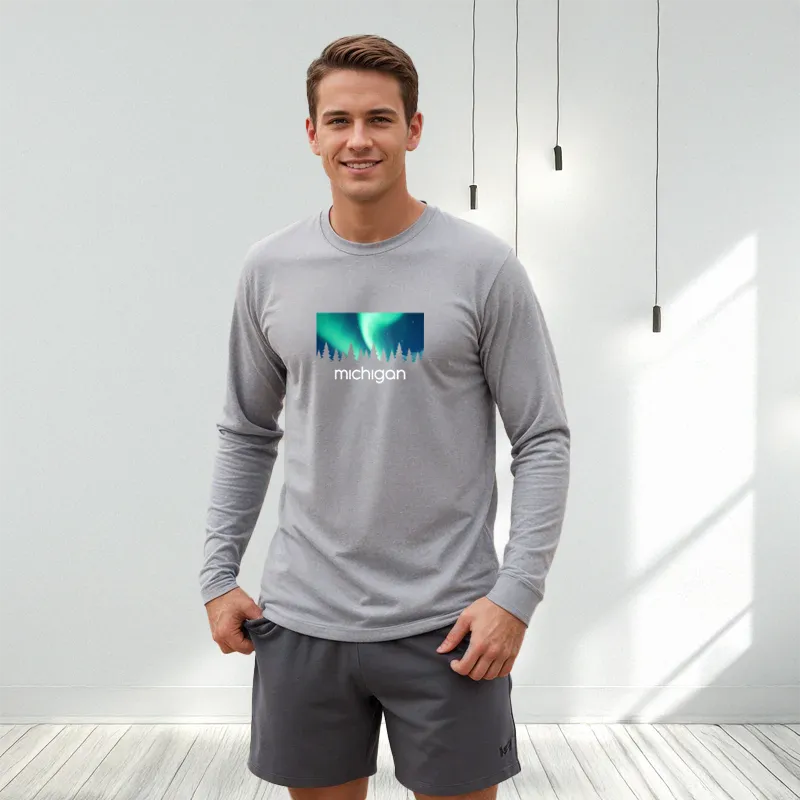 "Northern Sky" Men's Long Sleeve T-Shirt