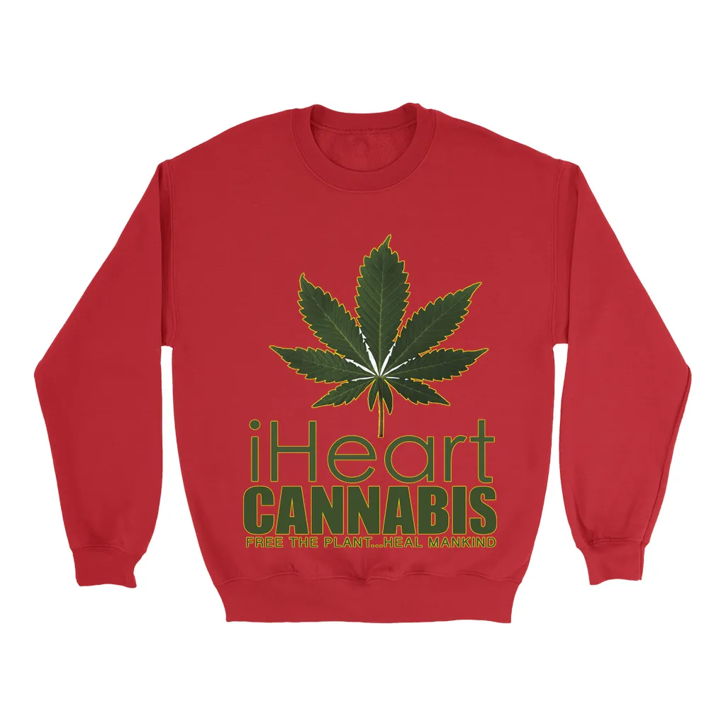 Rastafari JAMS Reggae Radio - iHeart Cannabis (DARK colored) Sweatshirts