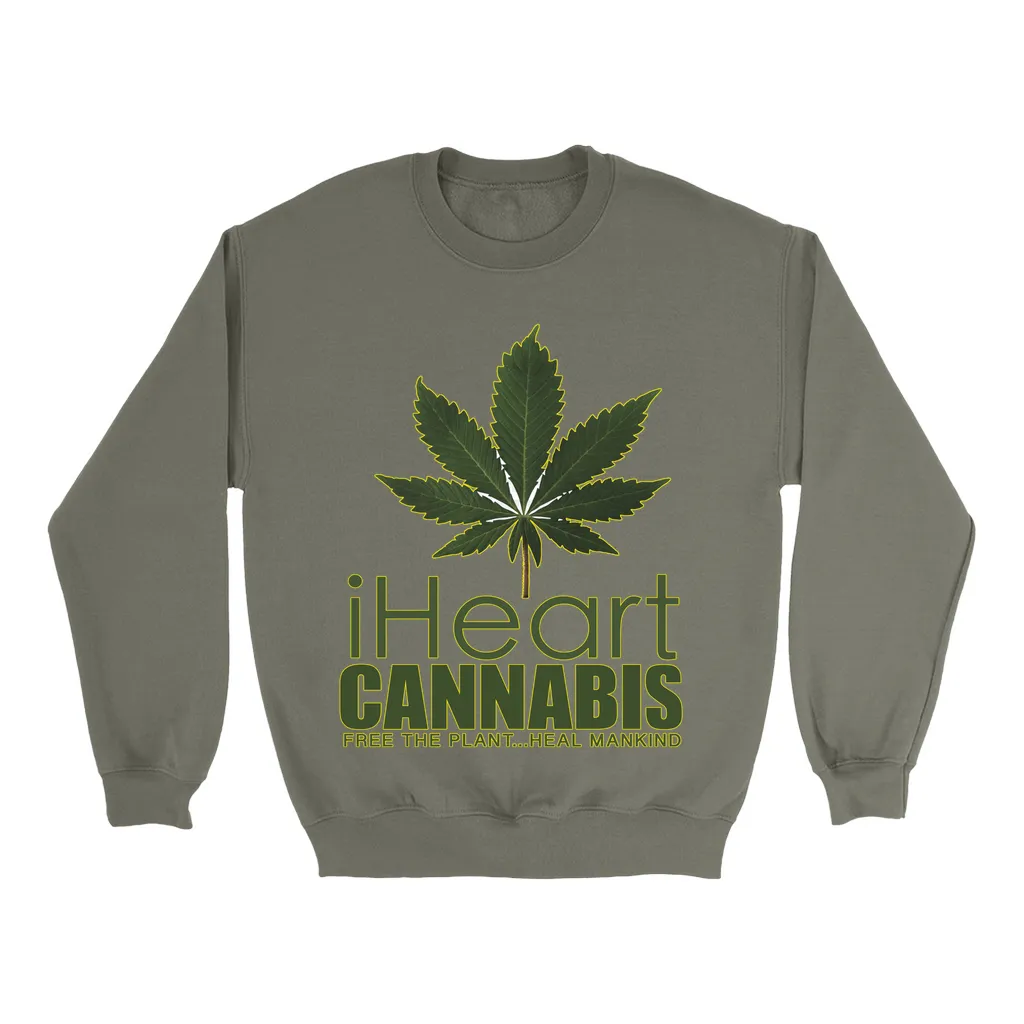 Rastafari JAMS Reggae Radio - iHeart Cannabis (DARK colored) Sweatshirts