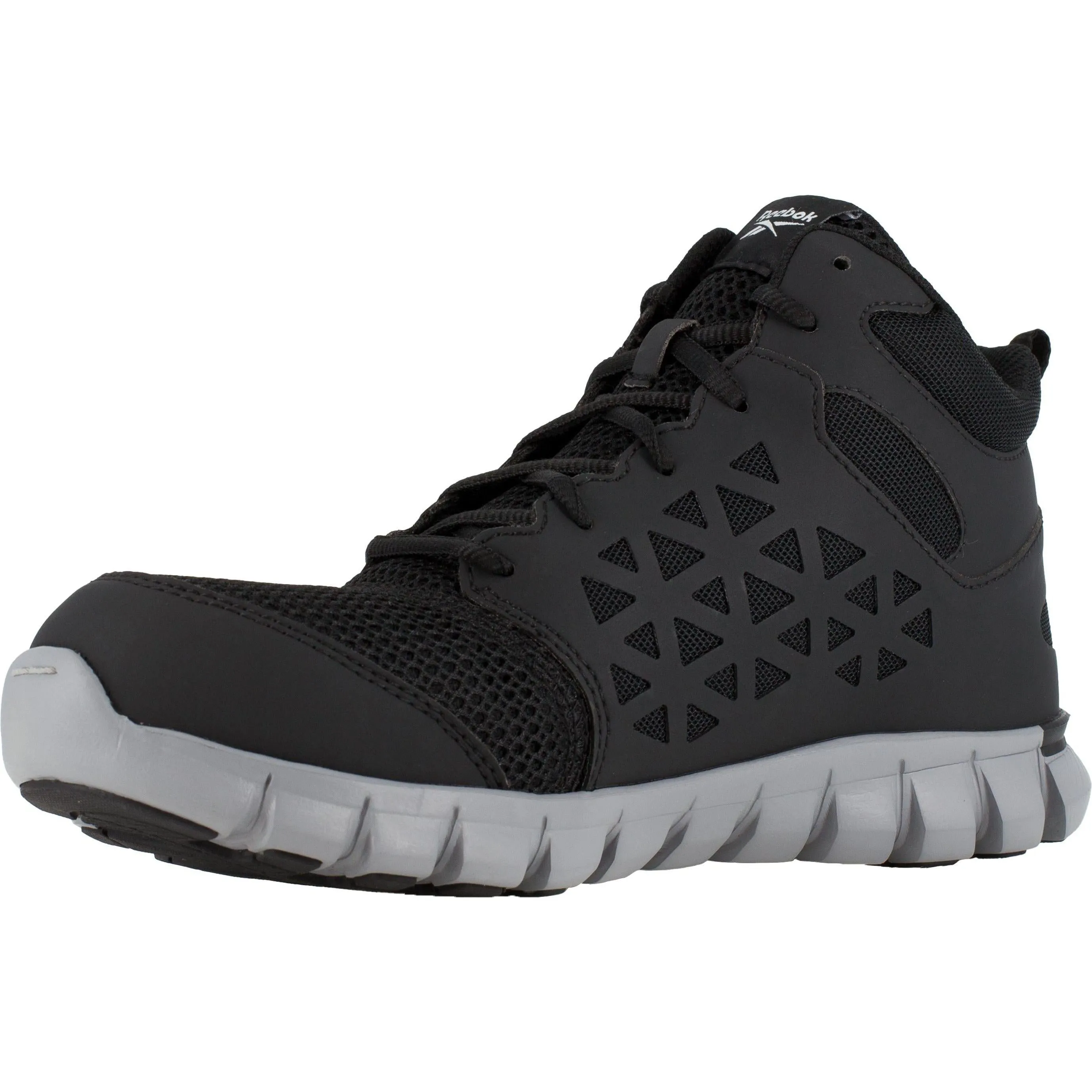 Reebok Men's Sublite Cushion Alloy Toe Athletic Work Shoe- Black- RB4141
